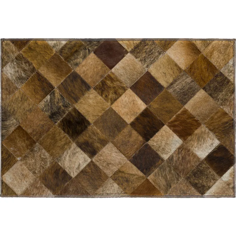 Luxury Washable Indoor/Outdoor Bozeman Brown 1\'8\" x 2\'6\" Rug