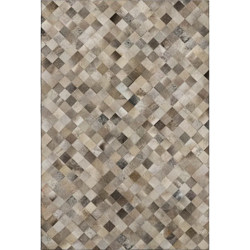 Luxury Washable Indoor/Outdoor Bozeman Gray 9\' x 12\' Rug