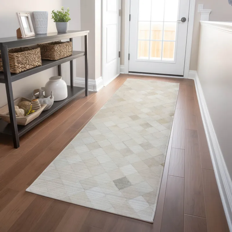 Luxury Washable Indoor/Outdoor Bozeman Linen 2\'3\" x 7\'6\" Runner Rug