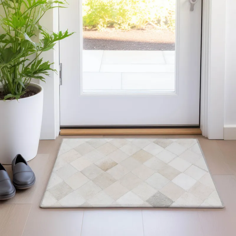 Luxury Washable Indoor/Outdoor Bozeman Linen 1\'8\" x 2\'6\" Rug