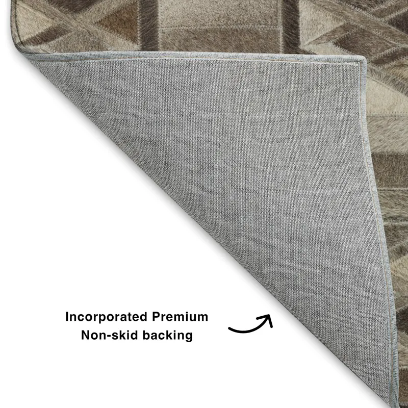 Luxury Washable Indoor/Outdoor Bozeman Gray 3\' x 5\' Rug