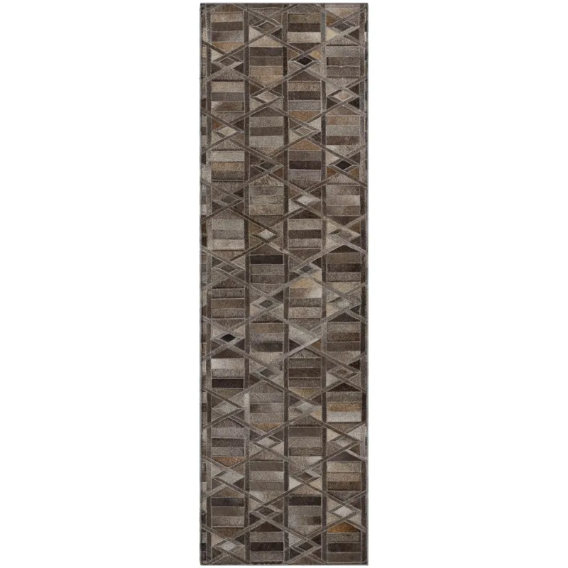 Luxury Washable Indoor/Outdoor Bozeman Gray 2\'3\" x 7\'6\" Runner Rug