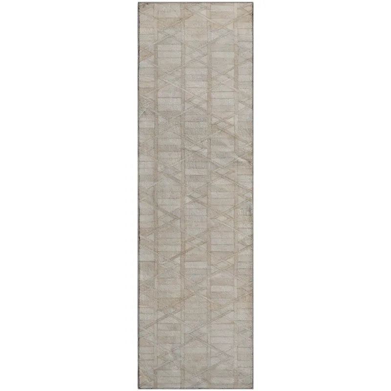 Luxury Washable Indoor/Outdoor Bozeman Linen 2\'3\" x 7\'6\" Runner Rug