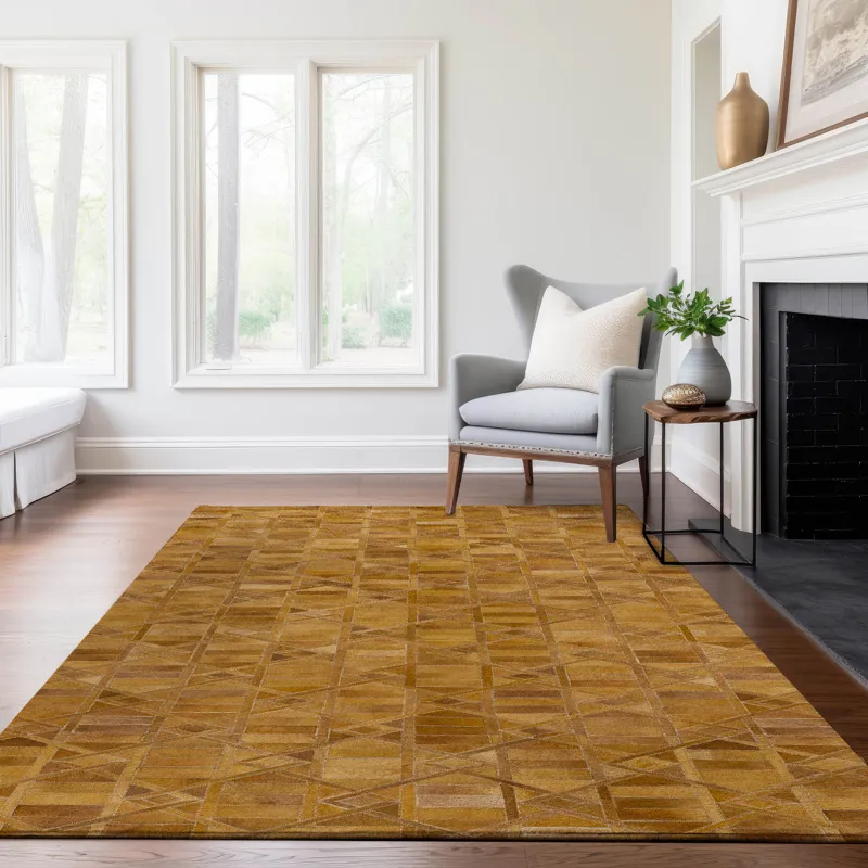 Luxury Washable Indoor/Outdoor Bozeman Rust 9\' x 12\' Rug