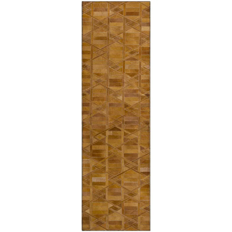 Luxury Washable Indoor/Outdoor Bozeman Rust 2\'3\" x 7\'6\" Runner Rug