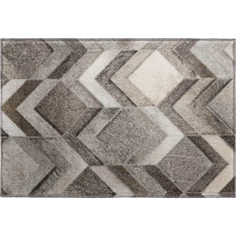 Luxury Washable Indoor/Outdoor Bozeman Gray 1\'8\" x 2\'6\" Rug