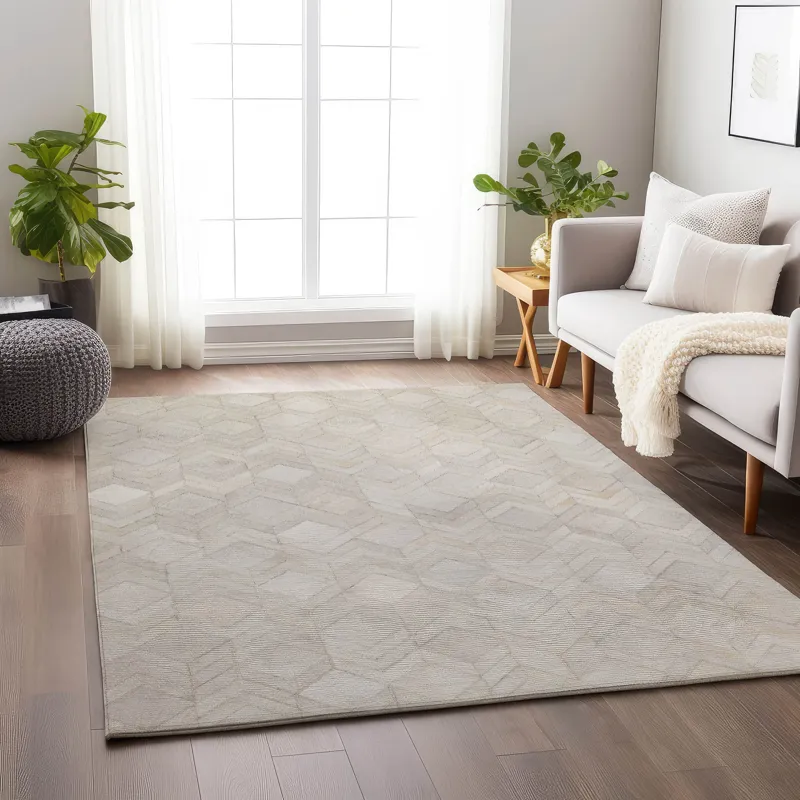 Luxury Washable Indoor/Outdoor Bozeman Linen 2\'6\" x 3\'10\" Rug