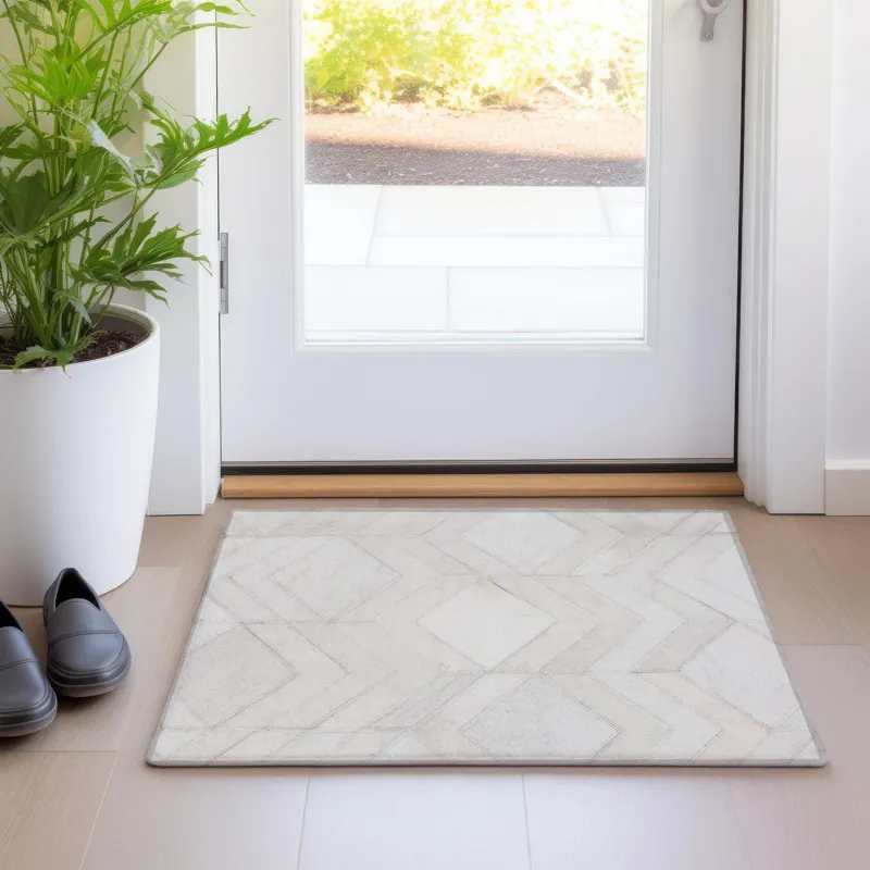Luxury Washable Indoor/Outdoor Bozeman Linen 1\'8\" x 2\'6\" Rug