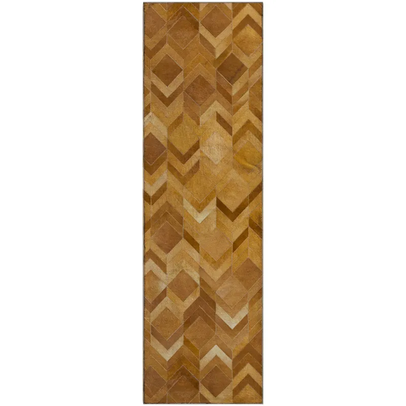Luxury Washable Indoor/Outdoor Bozeman Rust 2\'3\" x 7\'6\" Runner Rug