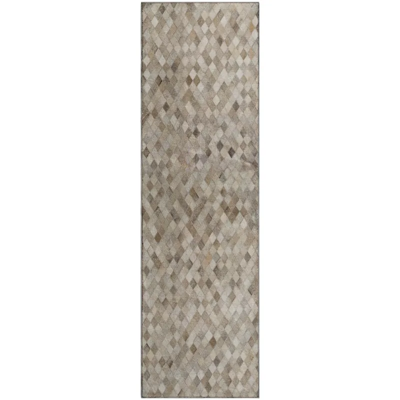 Luxury Washable Indoor/Outdoor Bozeman Gray 2\'3\" x 7\'6\" Runner Rug