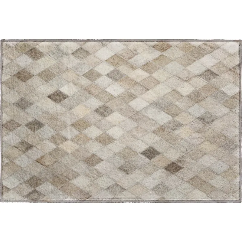 Luxury Washable Indoor/Outdoor Bozeman Gray 1\'8\" x 2\'6\" Rug