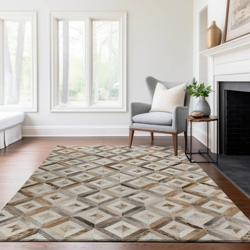 Luxury Washable Indoor/Outdoor Bozeman Gray 3\' x 5\' Rug