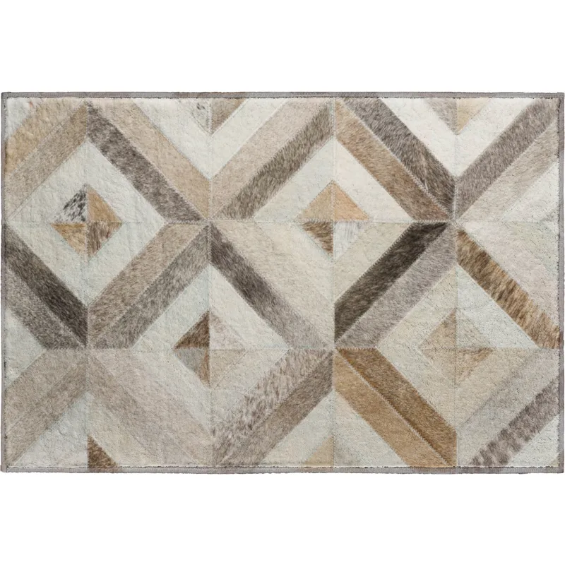 Luxury Washable Indoor/Outdoor Bozeman Gray 1\'8\" x 2\'6\" Rug