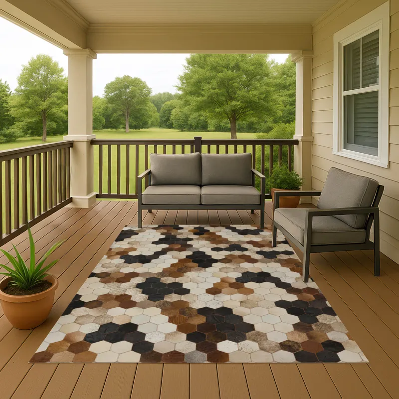 Luxury Washable Indoor/Outdoor Bozeman Dune 3\' x 5\' Rug