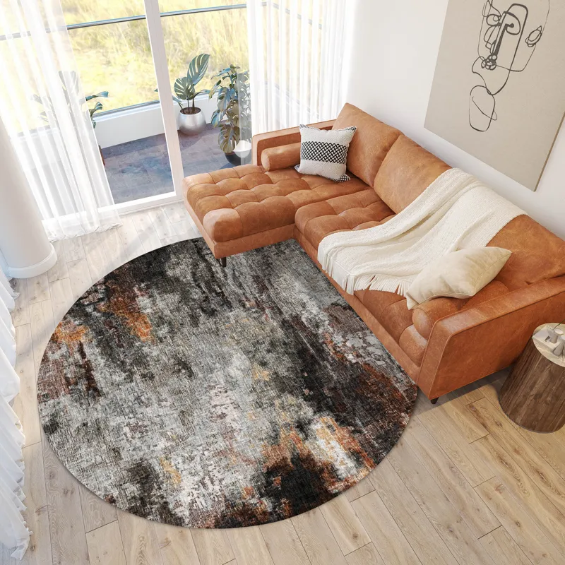 Luxury Washable Boca Gray 8\' x 8\' Round Rug