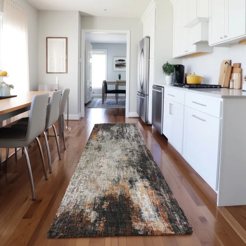 Luxury Washable Boca Gray 2\'3\" x 7\'6\" Runner Rug
