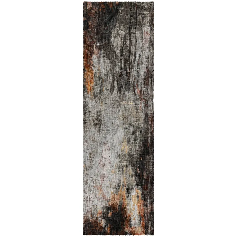 Luxury Washable Boca Gray 2\'3\" x 7\'6\" Runner Rug