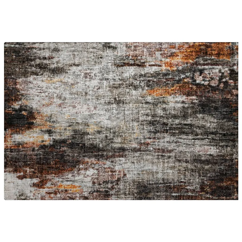 Luxury Washable Boca Gray 1\'8\" x 2\'6\" Rug