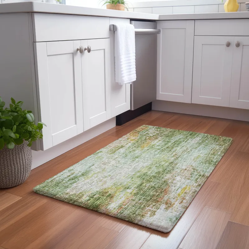 Luxury Washable Boca Sage 1\'8\" x 2\'6\" Rug