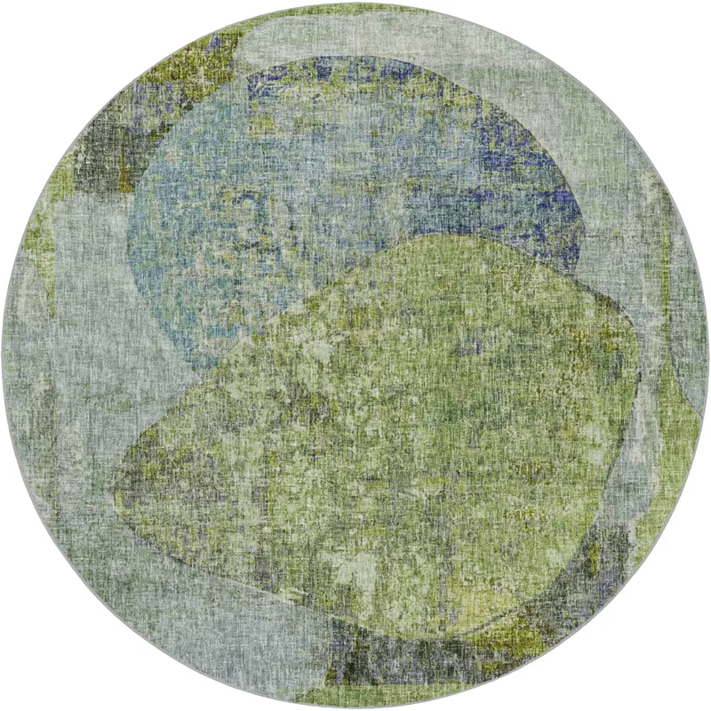 Luxury Washable Boca Aloe 8\' x 8\' Round Rug