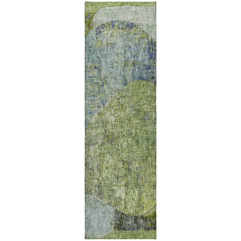 Luxury Washable Boca Aloe 2\'3\" x 7\'6\" Runner Rug