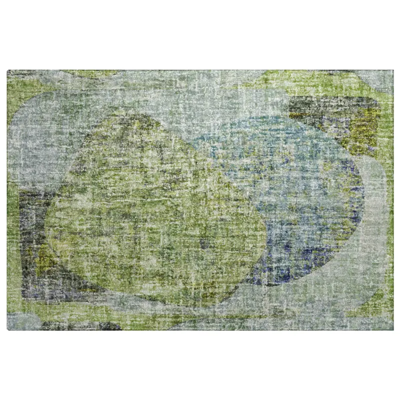 Luxury Washable Boca Aloe 1\'8\" x 2\'6\" Rug
