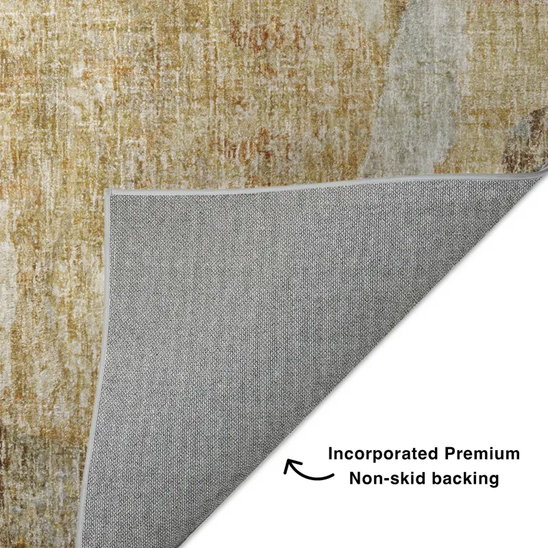 Luxury Washable Boca Taupe 1\'8\" x 2\'6\" Rug