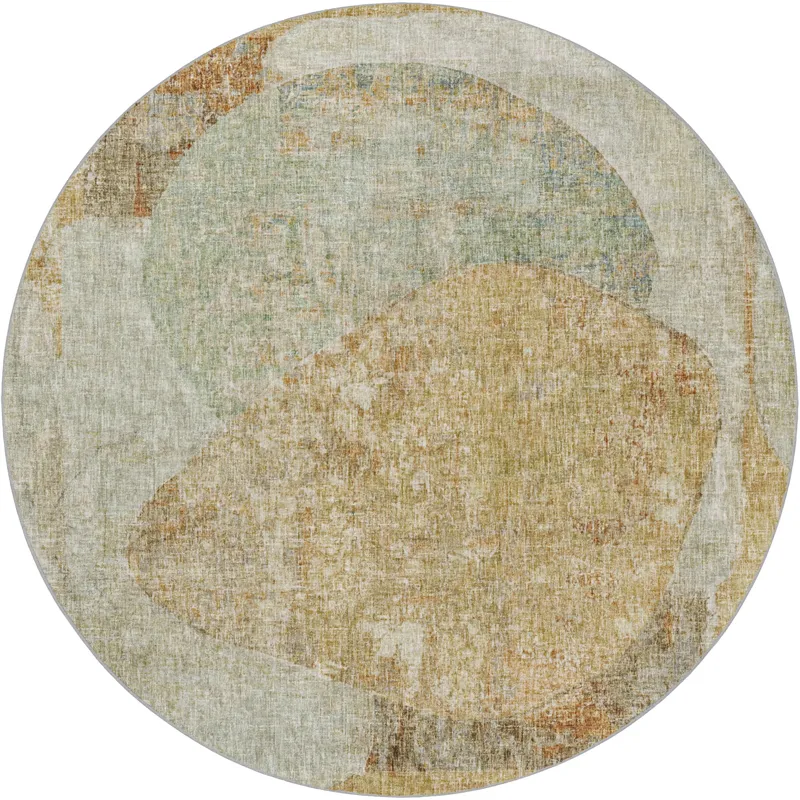 Luxury Washable Boca Taupe 8\' x 8\' Round Rug