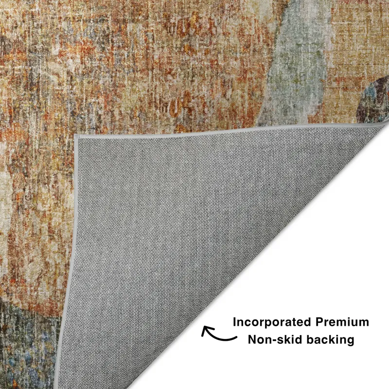 Luxury Washable Boca Teal 2\'6\" x 3\'10\" Rug