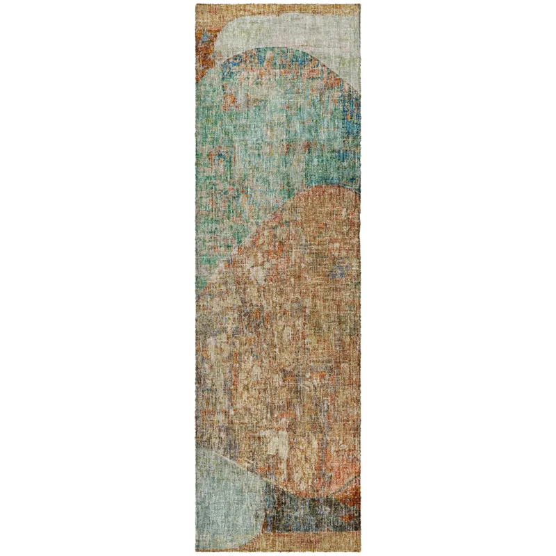 Luxury Washable Boca Teal 2\'3\" x 7\'6\" Runner Rug
