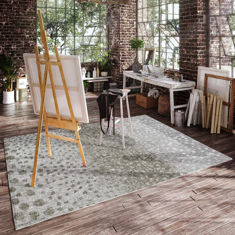 Luxury Washable Boca Taupe 5\' x 7\'6\" Rug
