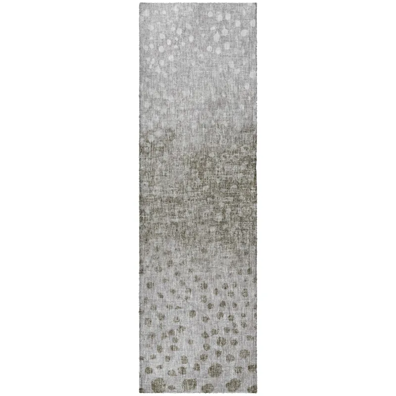 Luxury Washable Boca Taupe 2\'3\" x 7\'6\" Runner Rug