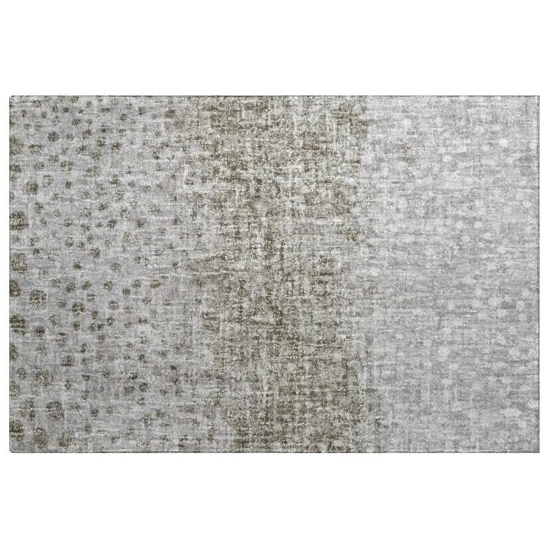 Luxury Washable Boca Taupe 1\'8\" x 2\'6\" Rug