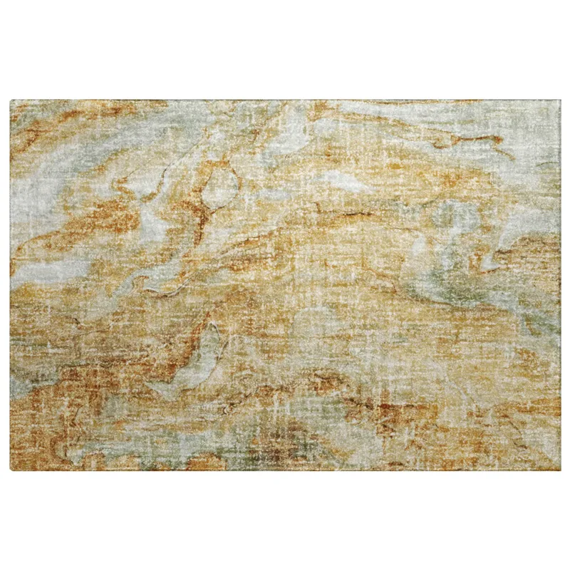 Luxury Washable Boca Copper 1\'8\" x 2\'6\" Rug