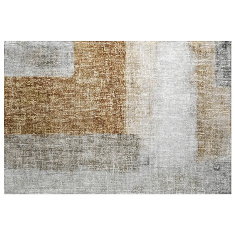 Luxury Washable Boca Brown 1\'8\" x 2\'6\" Rug