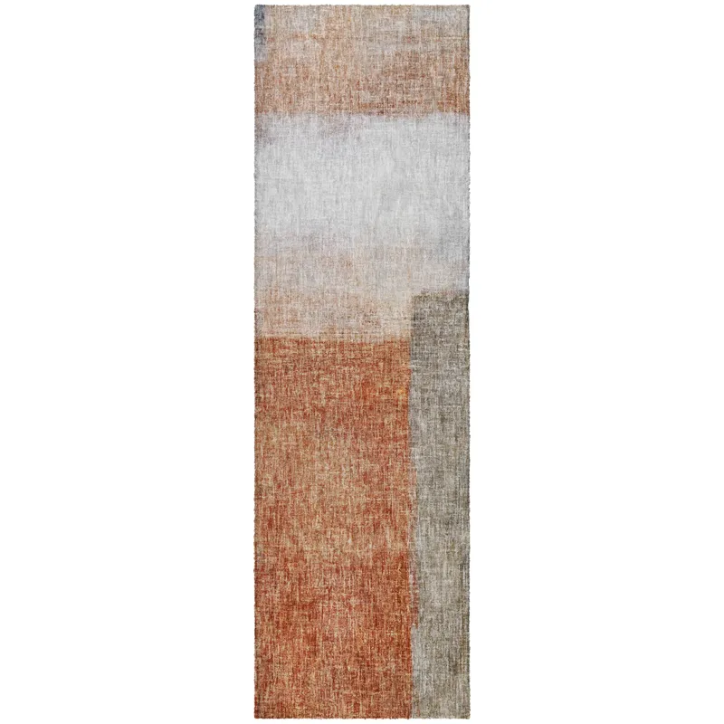 Luxury Washable Boca Salmon 2\'3\" x 7\'6\" Runner Rug