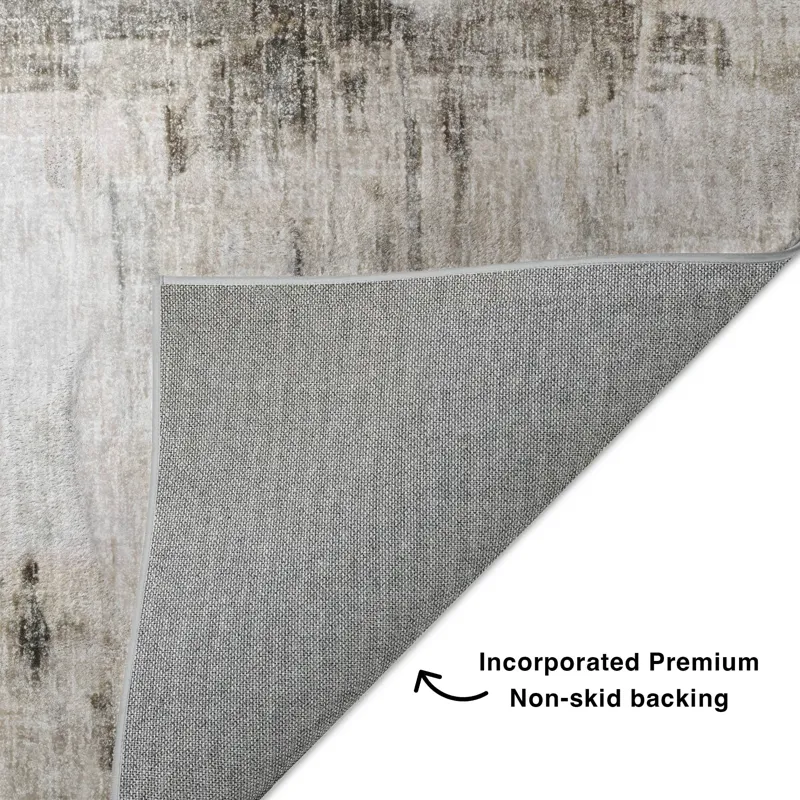 Luxury Washable Boca Gray 3\' x 5\' Rug