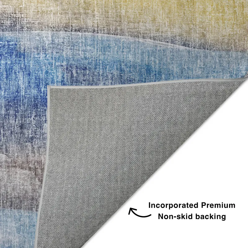 Luxury Washable Boca Blue 10\' x 14\' Rug