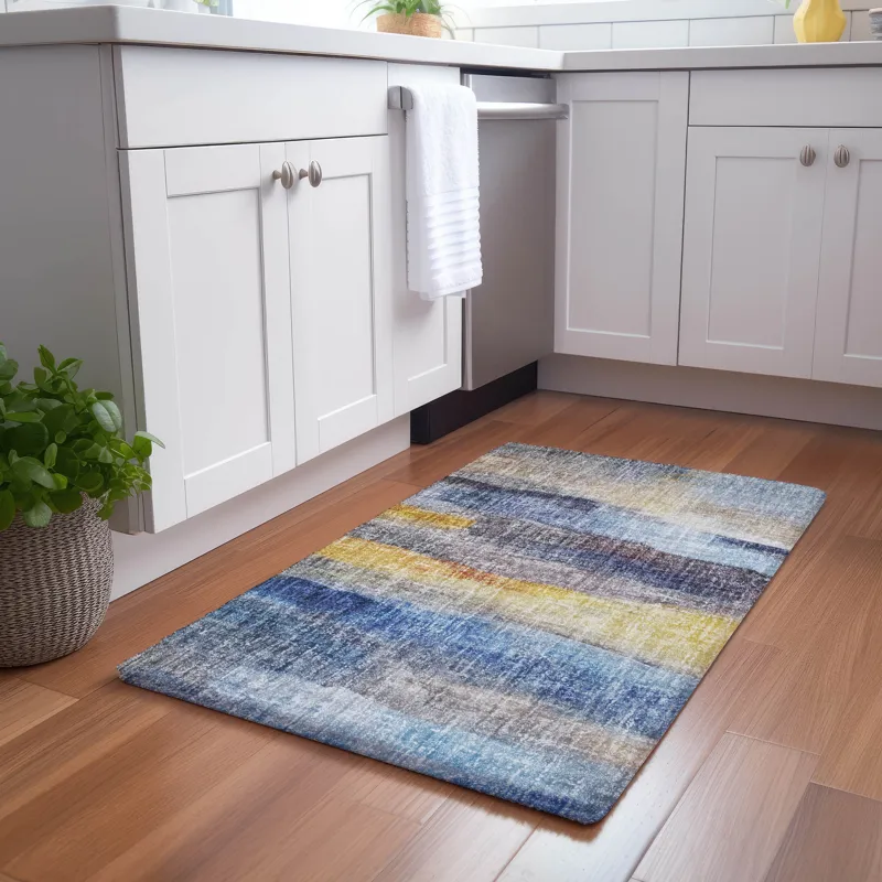 Luxury Washable Boca Blue 10\' x 14\' Rug