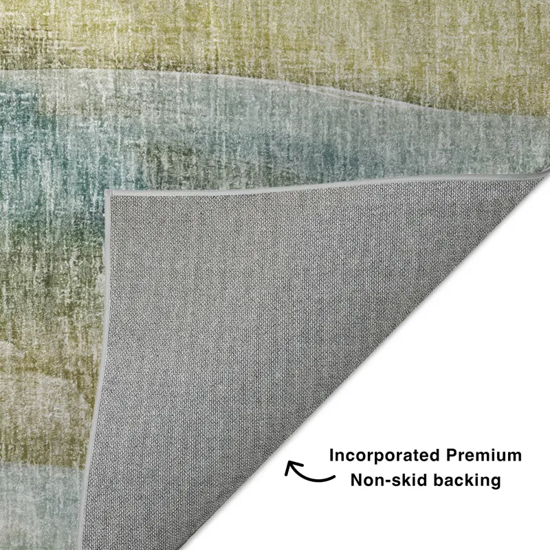 Luxury Washable Boca Khaki 1\'8\" x 2\'6\" Rug