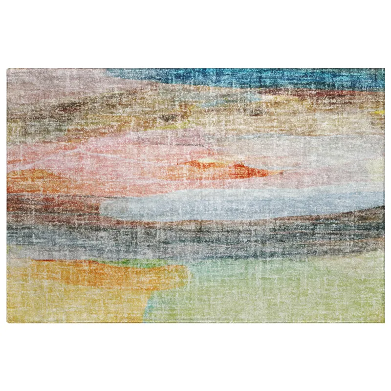 Luxury Washable Boca Salmon 1\'8\" x 2\'6\" Rug