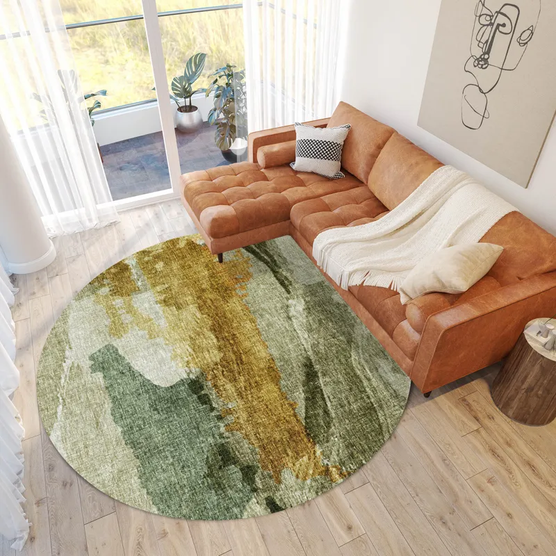 Luxury Washable Boca Aloe 8\' x 8\' Round Rug
