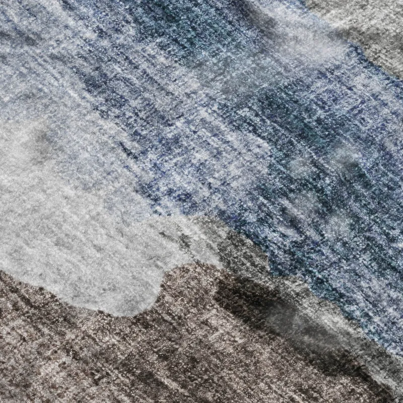 Luxury Washable Boca Pewter 3\' x 5\' Rug