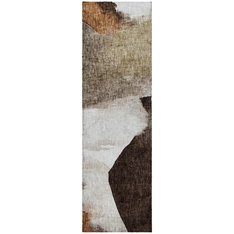 Luxury Washable Boca Taupe 2\'3\" x 7\'6\" Runner Rug