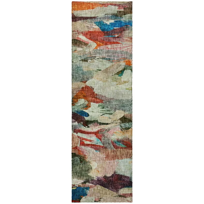 Luxury Washable Boca Paprika 2\'3\" x 7\'6\" Runner Rug