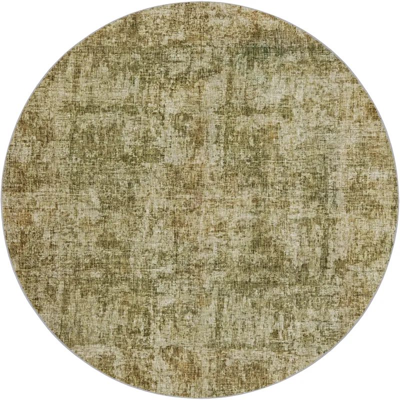 Luxury Washable Boca Taupe 8\' x 8\' Round Rug