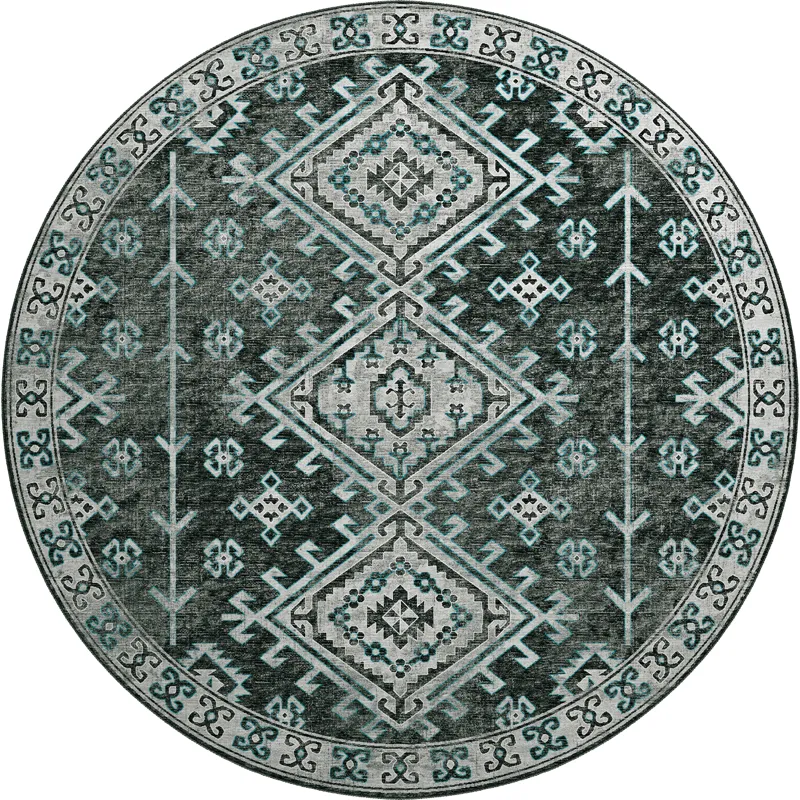 Brisbane Midnight 8\' x 8\' Round Rug