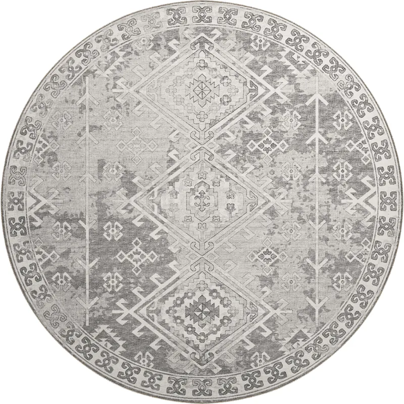 Brisbane Silver 8\' x 8\' Round Rug
