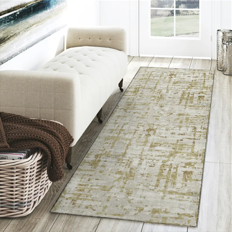 Brisbane Khaki 2\'3\" x 7\'6\" Runner Rug
