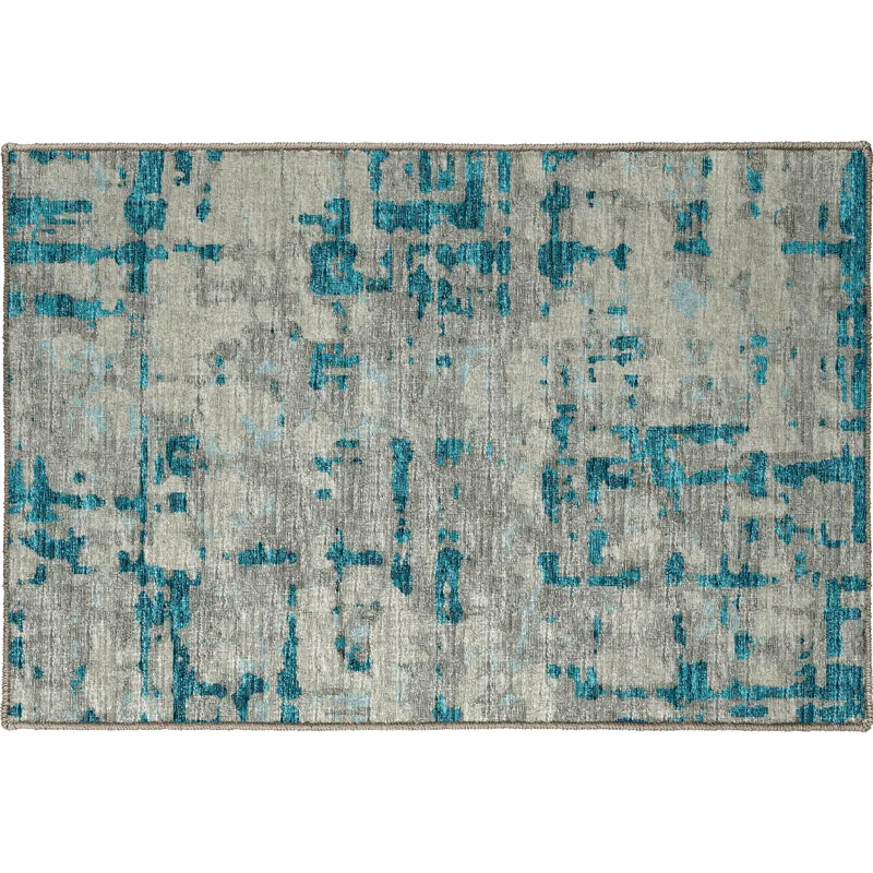 Brisbane Teal 1\'8\" x 2\'6\" Rug